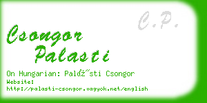 csongor palasti business card